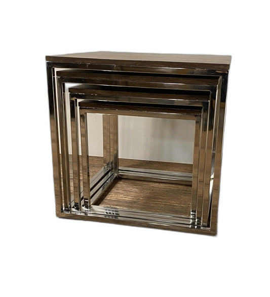 Set of 4 Modern Rustic Nesting Accent Tables By Homeroots | Nesting Tables | Modishstore