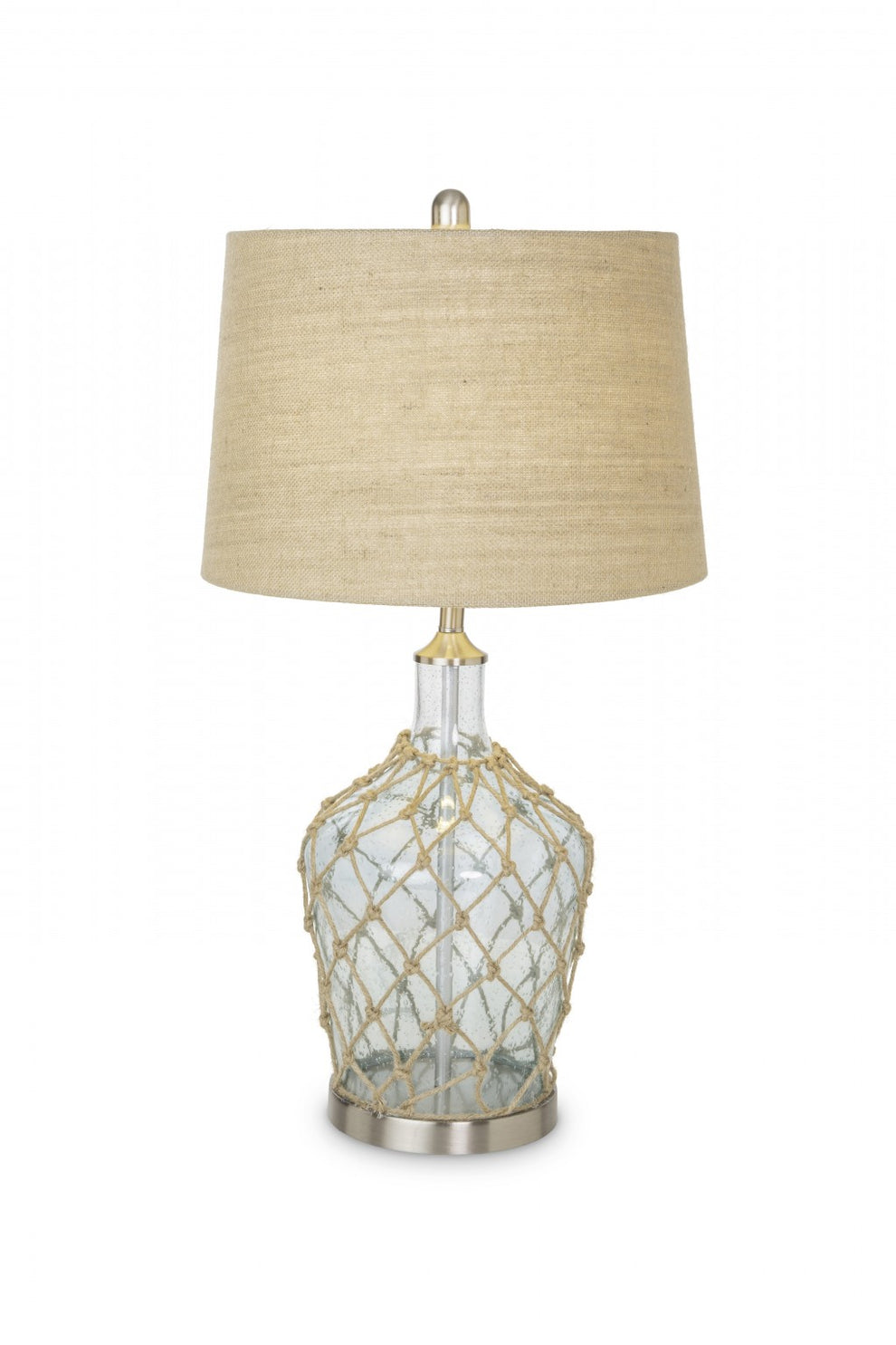Set of 2 Light Blue Bubble Glass Coastal Table Lamps By Homeroots | Table Lamps | Modishstore - 2