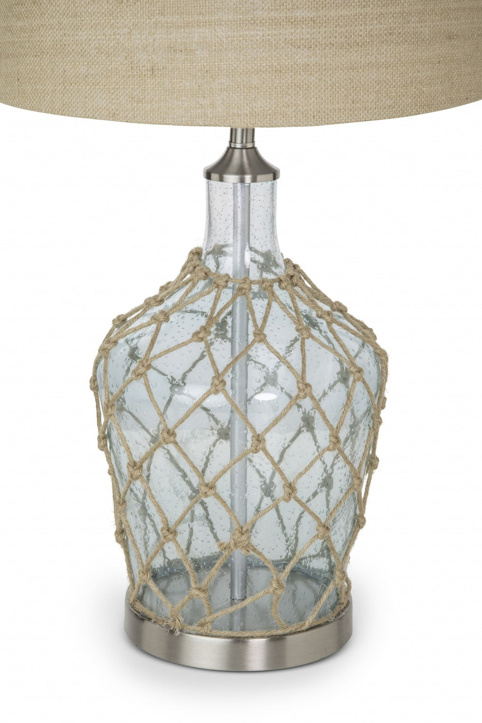 Set of 2 Light Blue Bubble Glass Coastal Table Lamps By Homeroots | Table Lamps | Modishstore - 3