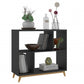 Modern Black and Natural Bookcase By Homeroots | Desks | Modishstore - 3