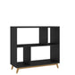 Modern Black and Natural Bookcase By Homeroots | Desks | Modishstore - 4