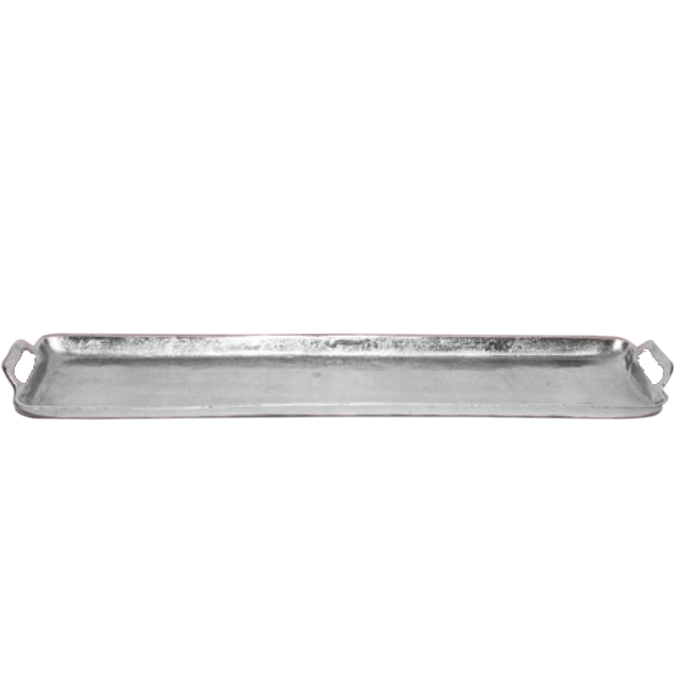 Silver Polished Long Serving Tray By Homeroots | Trays | Modishstore - 2