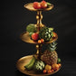 Gold Decorative Three Tier Stand By Homeroots | Decorative Trays & Dishes | Modishstore - 2