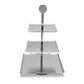 Hammered Square Shaped Three Tier Stand By Homeroots | Trays & Pedestals | Modishstore - 2