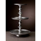 Round Silver Polished Three Tier Stand By Homeroots | Trays & Pedestals | Modishstore
