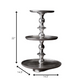 Round Silver Polished Three Tier Stand By Homeroots | Trays & Pedestals | Modishstore - 6