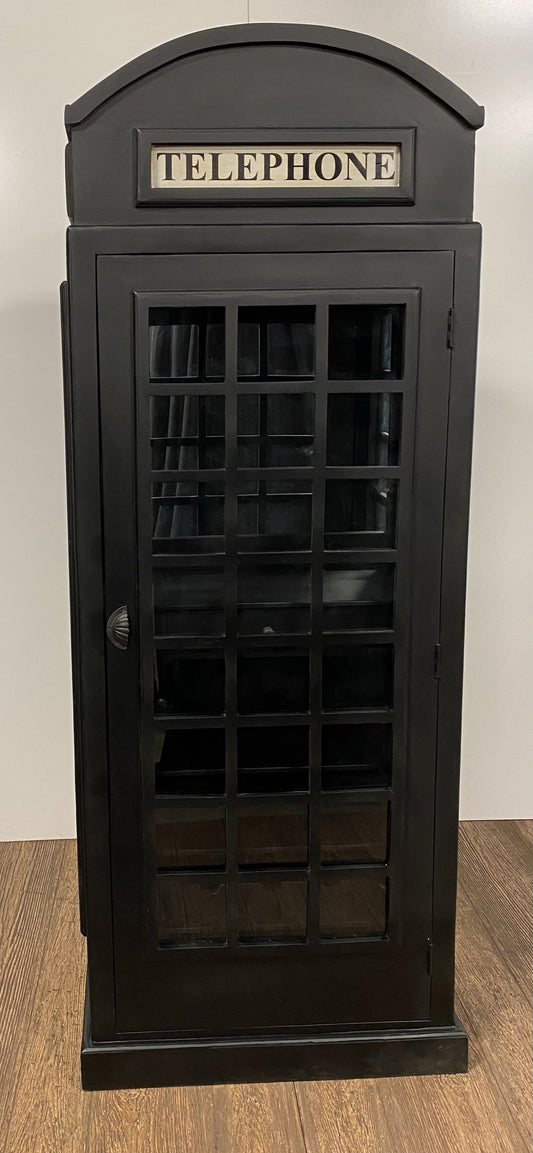 Vintage Black Wooden Phone Booth Bar Cabinet By Homeroots | Cabinets | Modishstore