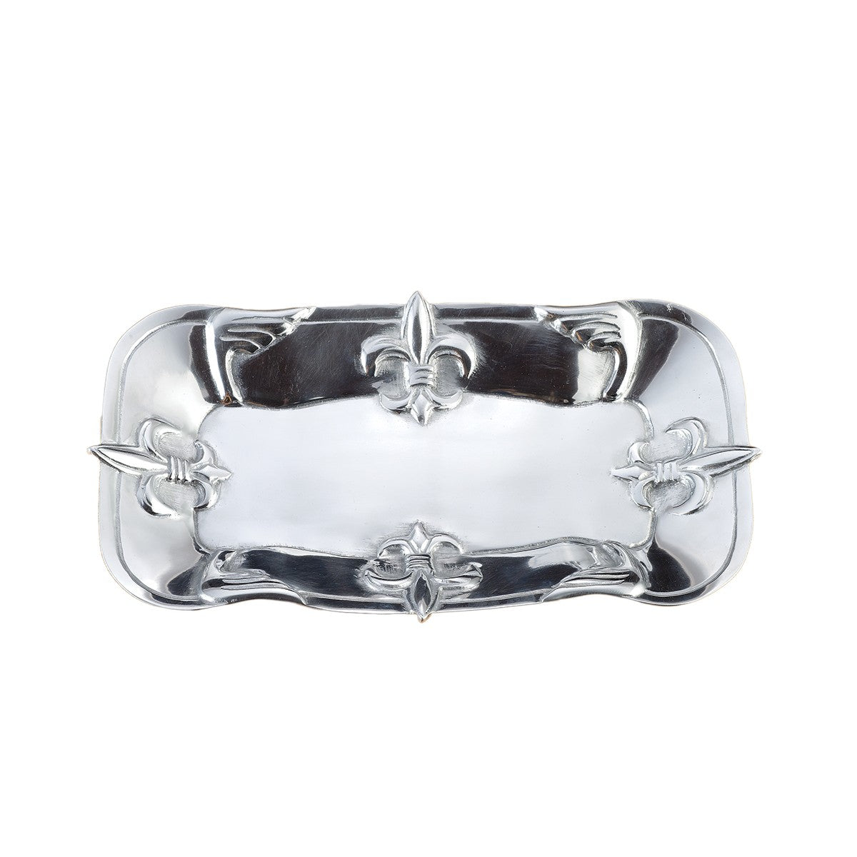 Fleur De Lis Traditional Serving Tray By Homeroots | Trays | Modishstore - 2