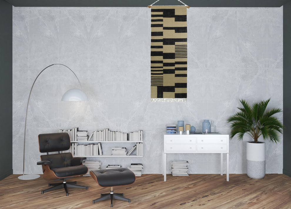 Black and Beige Jute Wall Hanging By Homeroots | Wall Decor | Modishstore - 2