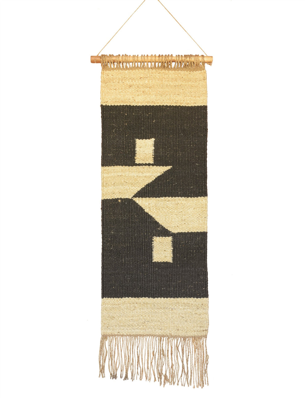 Black and Gold Bohemian Wall Hanging By Homeroots | Wall Decor | Modishstore - 2