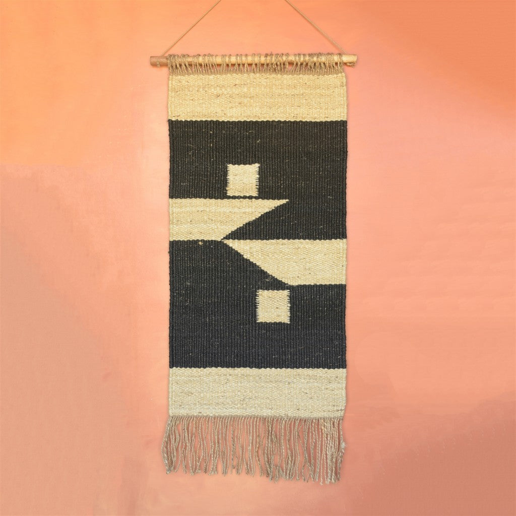 Black and Gold Bohemian Wall Hanging By Homeroots | Wall Decor | Modishstore - 3