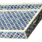 Blue Quatrefoil Bone Inlay Serving Tray By Homeroots | Trays | Modishstore - 2