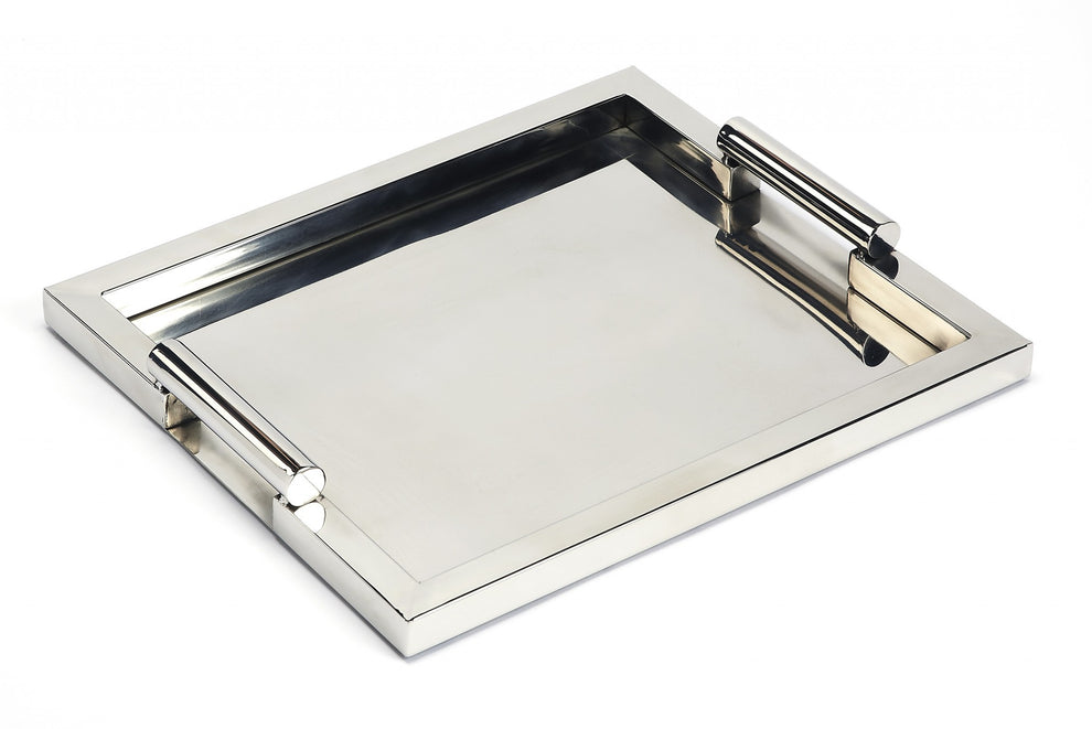 Modern Stainless Steel Serving Tray By Homeroots | Trays | Modishstore - 2