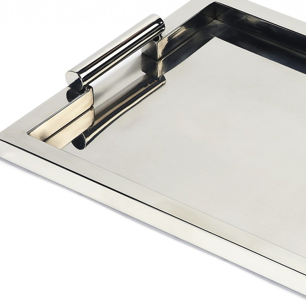 Modern Stainless Steel Serving Tray By Homeroots | Trays | Modishstore - 3