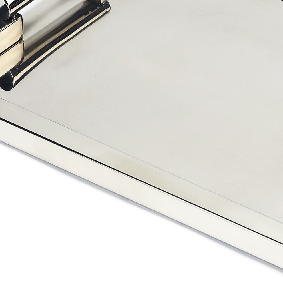 Modern Stainless Steel Serving Tray By Homeroots | Trays | Modishstore - 4