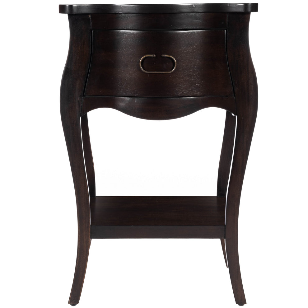 Dark Brown Chocolate Single Drawer Night Stand By Homeroots | Nightstands | Modishstore - 4