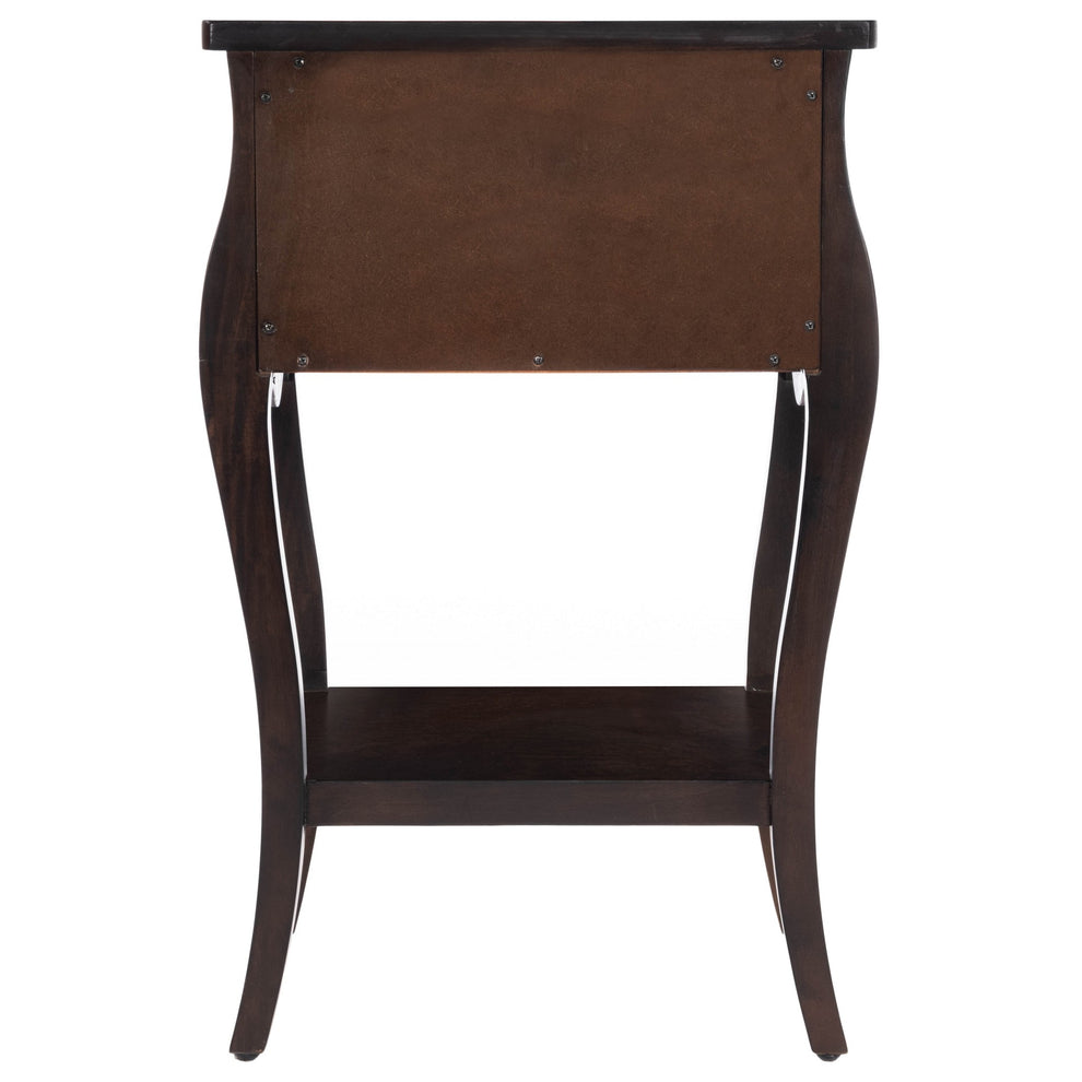 Dark Brown Chocolate Single Drawer Night Stand By Homeroots | Nightstands | Modishstore - 6