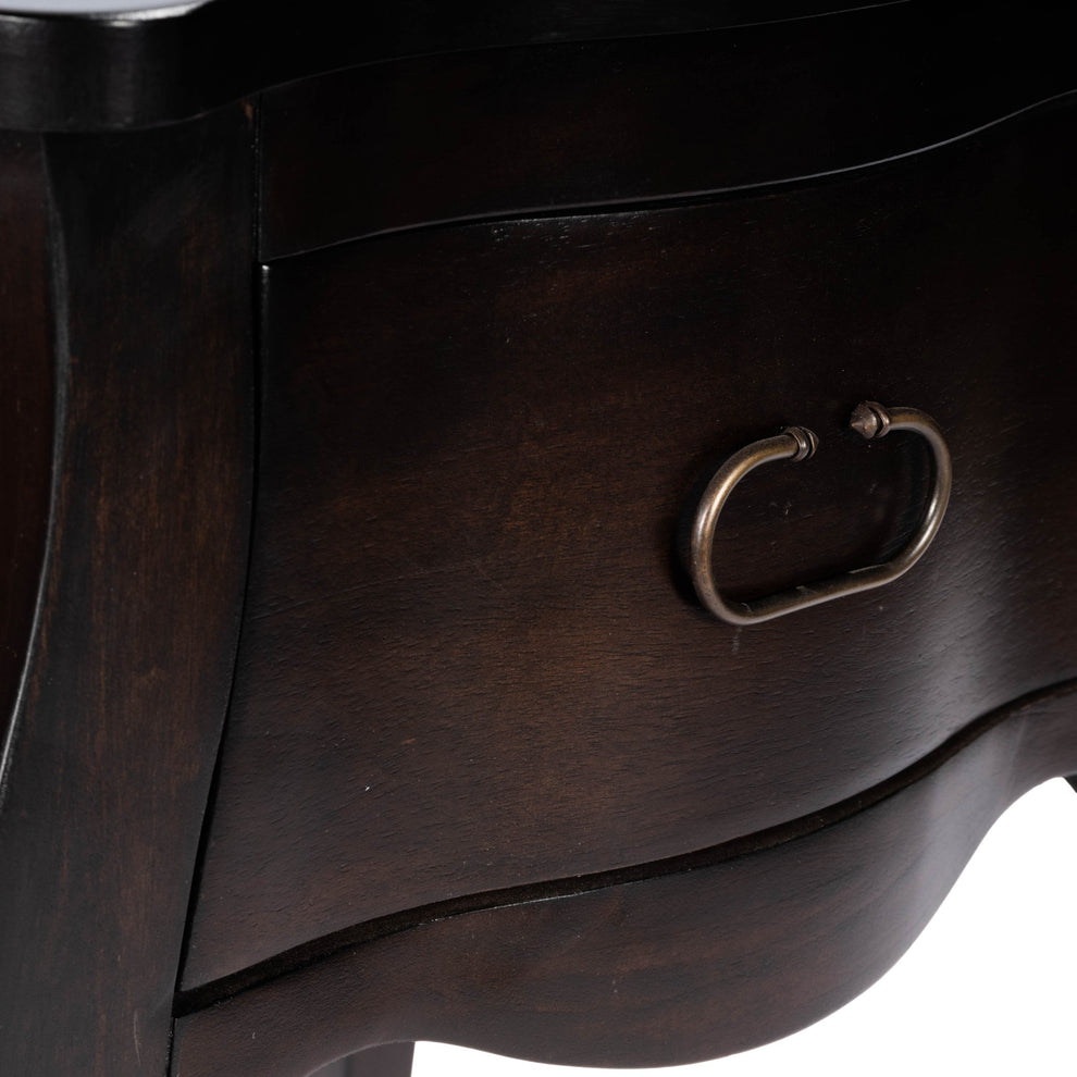 Dark Brown Chocolate Single Drawer Night Stand By Homeroots | Nightstands | Modishstore - 9