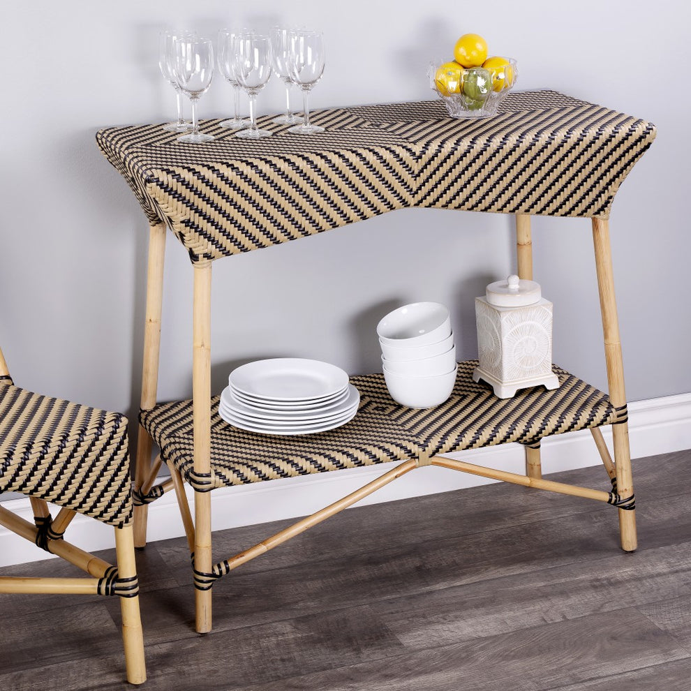 Brown And Beige Rattan Bar Cart By Homeroots | Bar Carts | Modishstore - 8