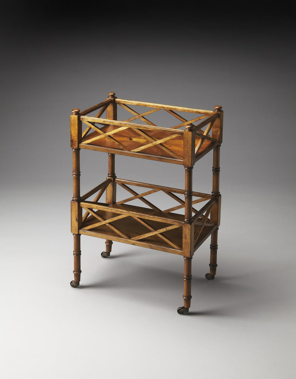Olive Ash Burl Mobile Server By Homeroots | Bar Carts | Modishstore - 3