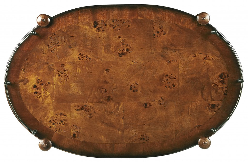 Olive Ash Burl Tea Server By Homeroots | Bar Carts | Modishstore - 2