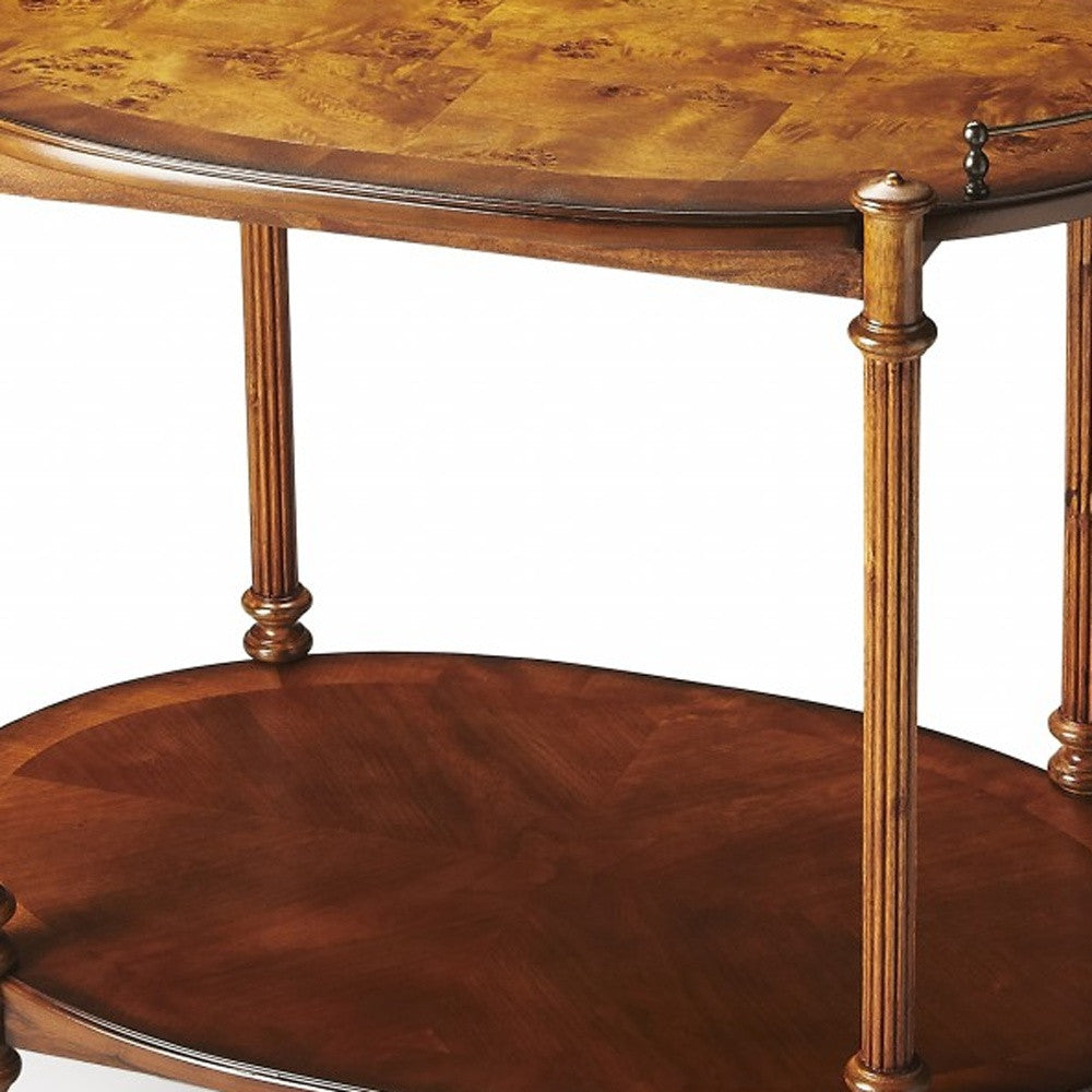 Olive Ash Burl Tea Server By Homeroots | Bar Carts | Modishstore - 6