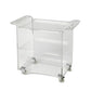 Clear Acrylic Rolling Server Bar Cart By Homeroots | Bar Carts | Modishstore - 3