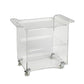 Clear Acrylic Rolling Server Bar Cart By Homeroots | Bar Carts | Modishstore - 4