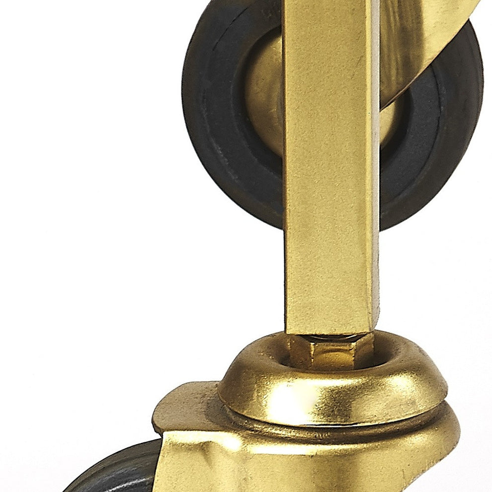 Polished Gold Bar Cart By Homeroots | Bar Carts | Modishstore - 5