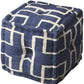 Blue Square Cotton Pouf Ottoman By Homeroots | Ottomans | Modishstore - 3
