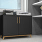 Modern Black And Natural Two Door Buffet By Homeroots | Sideboards | Modishstore