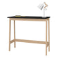 Modern Natural and Black Narrow Table Desk By Homeroots | Desks | Modishstore - 2