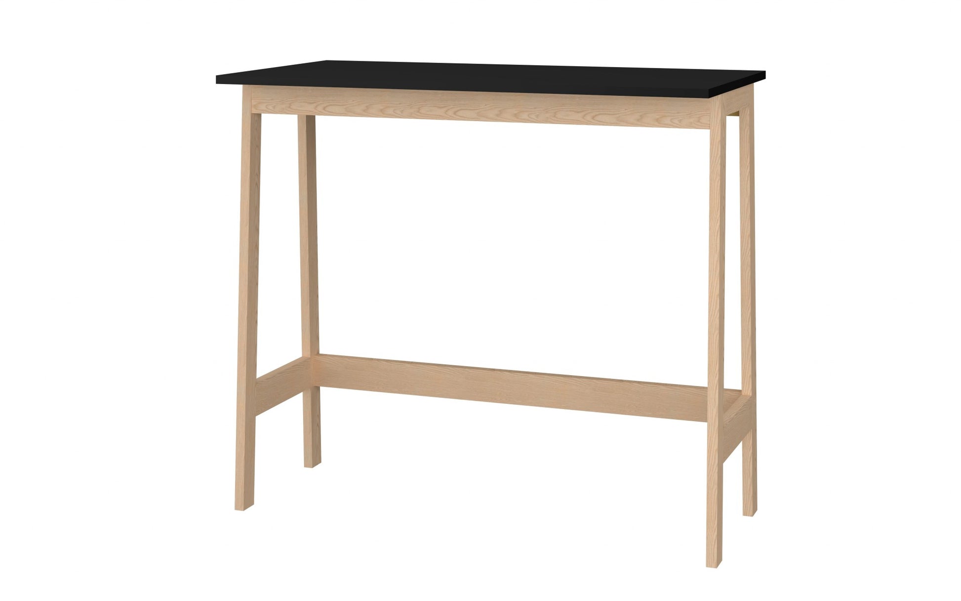 Modern Natural and Black Narrow Table Desk By Homeroots | Desks | Modishstore - 3