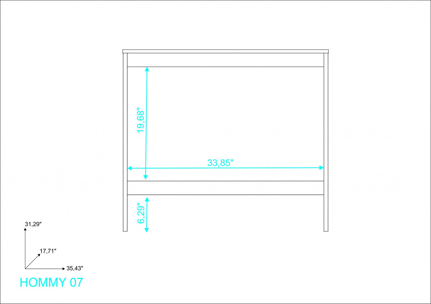 Modern Natural and Black Narrow Table Desk By Homeroots | Desks | Modishstore - 4