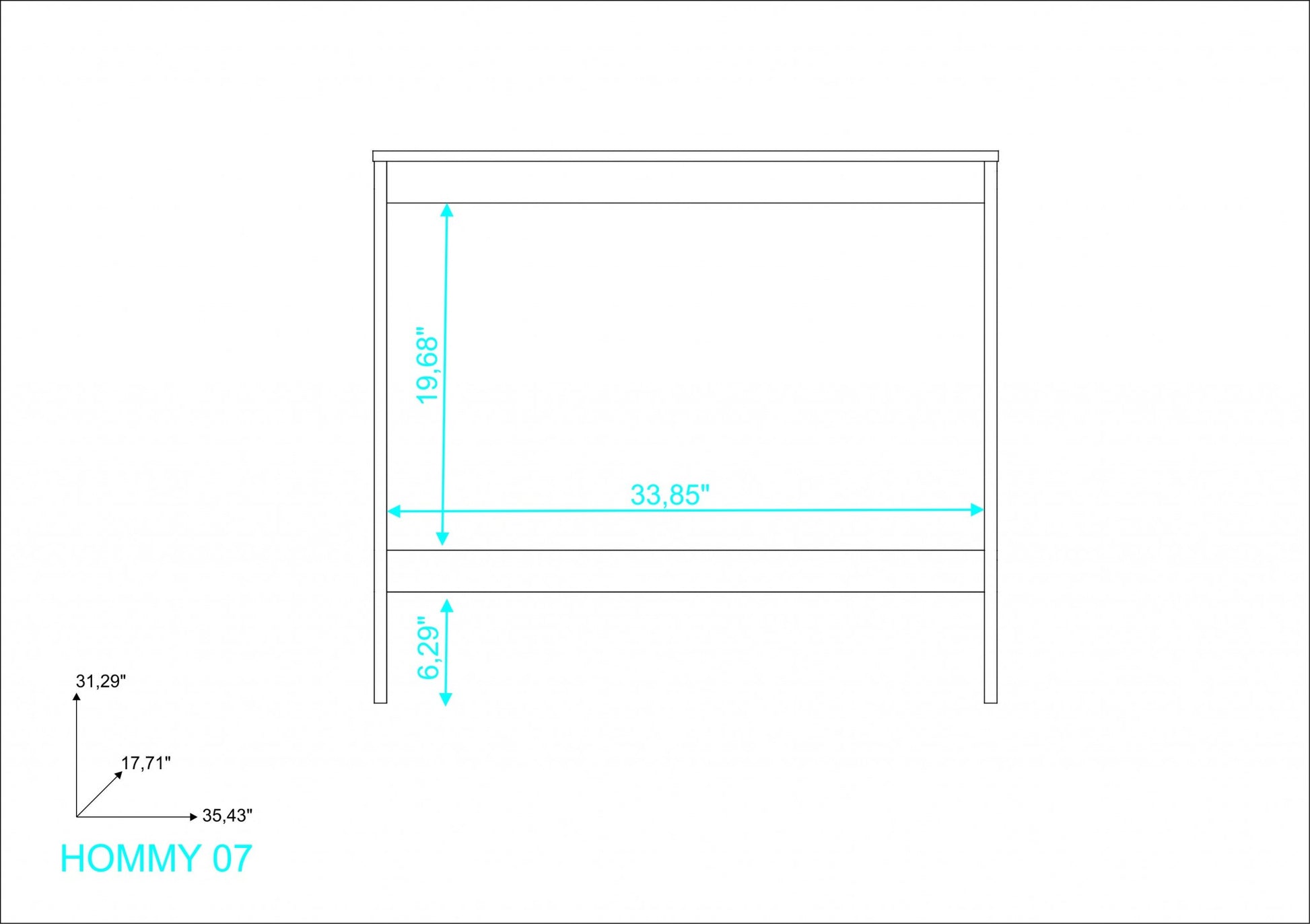 Modern Natural and Black Narrow Table Desk By Homeroots | Desks | Modishstore - 4
