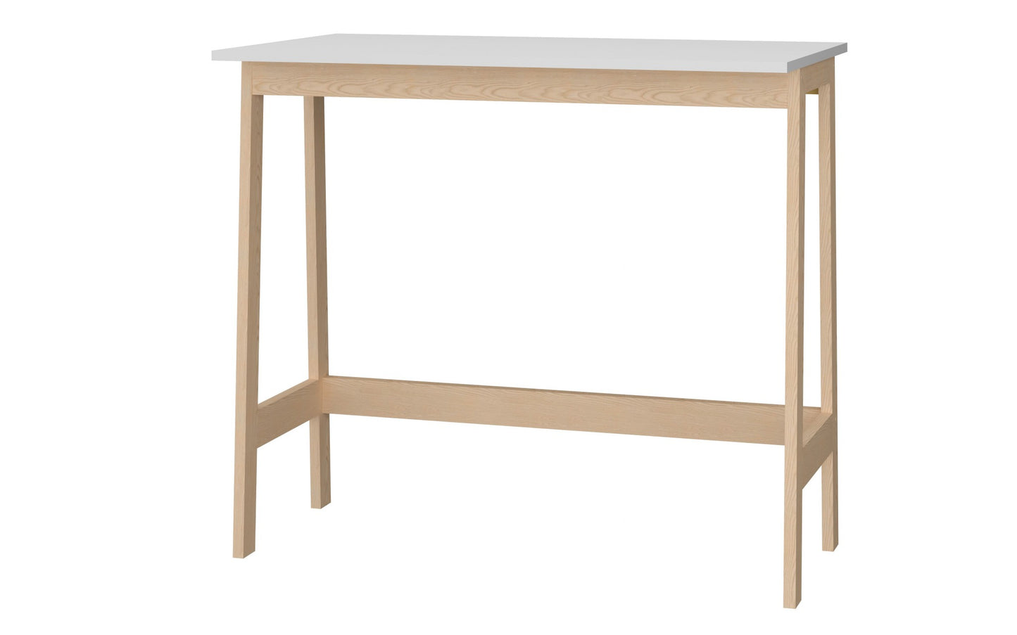 Modern Natural and Black Narrow Table Desk By Homeroots | Desks | Modishstore - 8