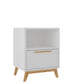 Modern White And Natural Flair Night Stand By Homeroots | Nightstands | Modishstore - 2