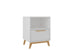 Modern White And Natural Flair Night Stand By Homeroots | Nightstands | Modishstore