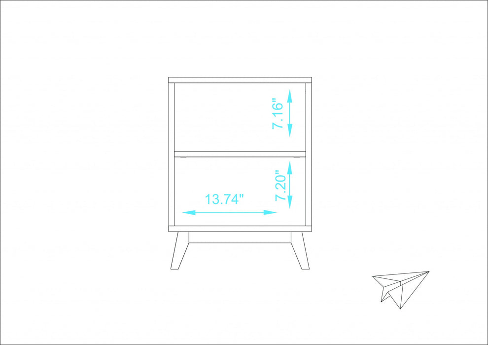 Modern White And Natural Flair Night Stand By Homeroots | Nightstands | Modishstore - 7