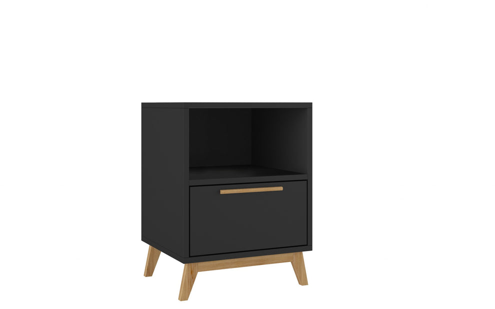 Modern White And Natural Flair Night Stand By Homeroots | Nightstands | Modishstore - 8