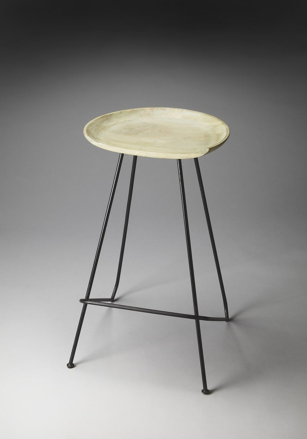 Abstract Iron Backless Bar Stool By Homeroots | Bar Stools | Modishstore - 2