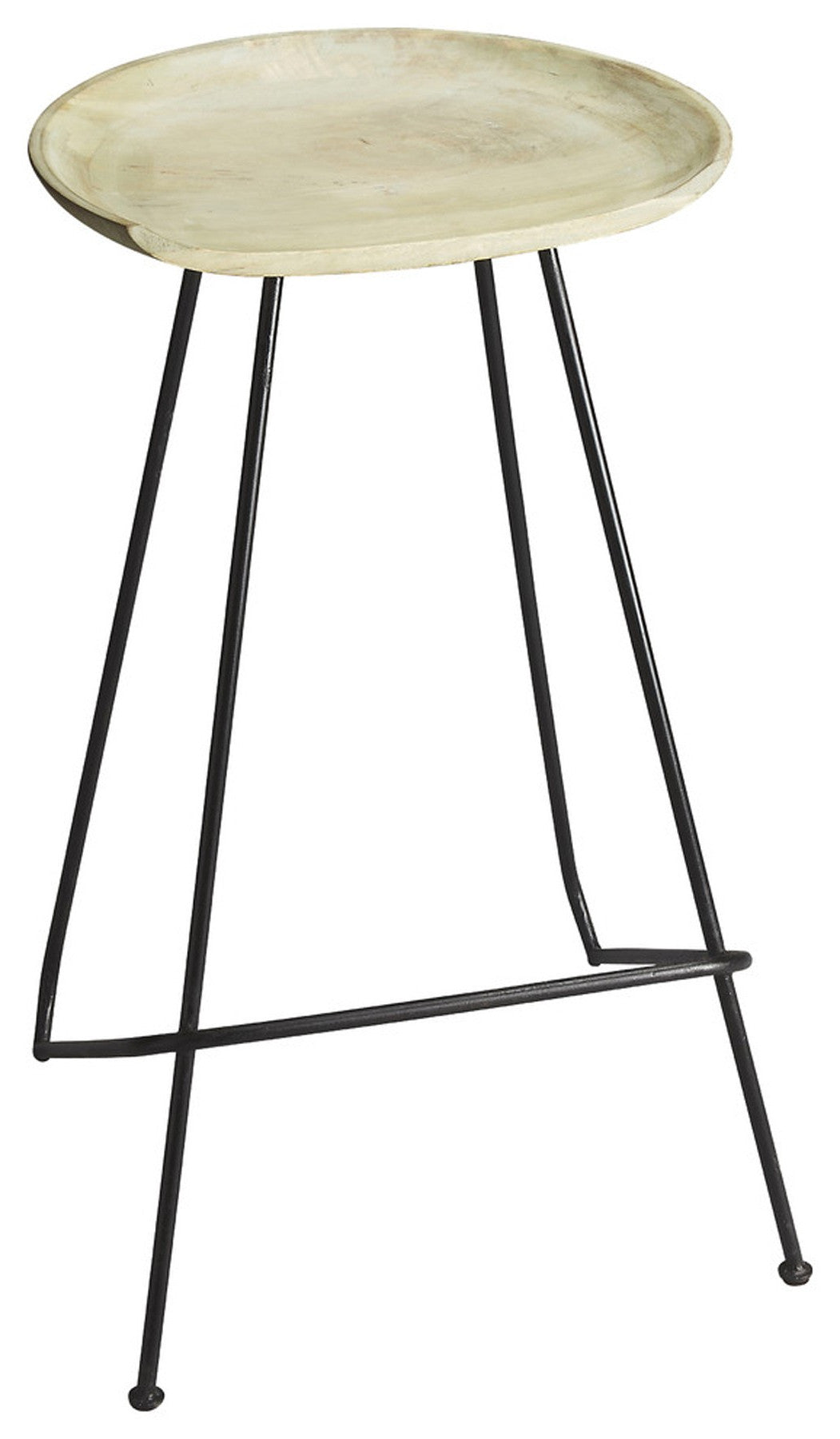 Abstract Iron Backless Bar Stool By Homeroots | Bar Stools | Modishstore - 3