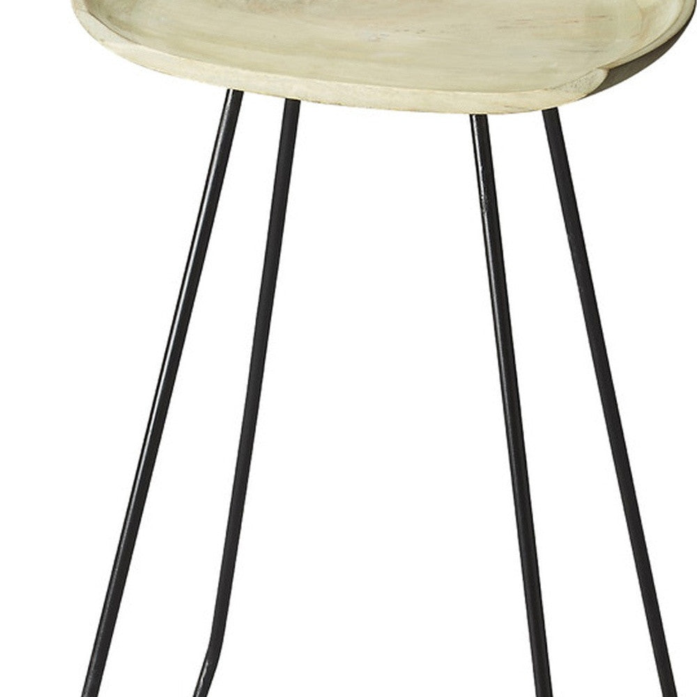 Abstract Iron Backless Bar Stool By Homeroots | Bar Stools | Modishstore - 4