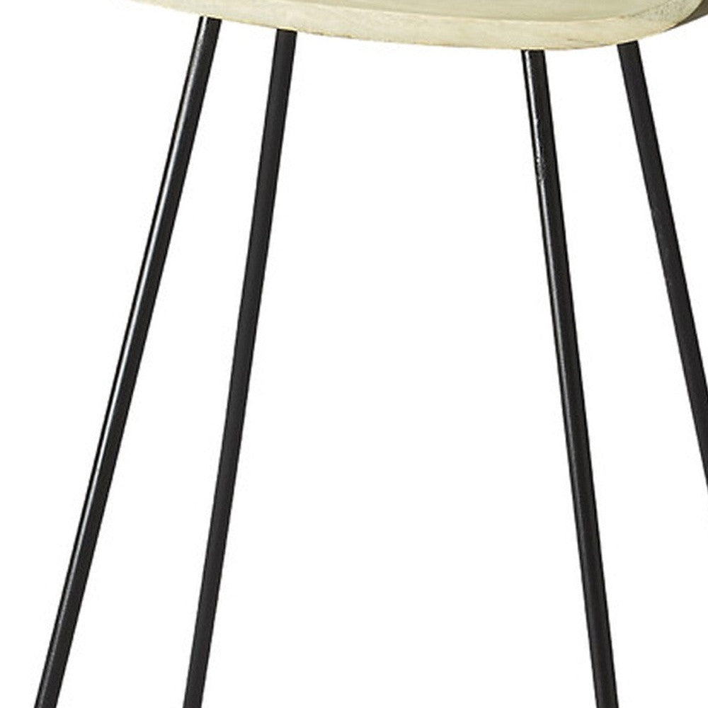 Abstract Iron Backless Bar Stool By Homeroots | Bar Stools | Modishstore - 5