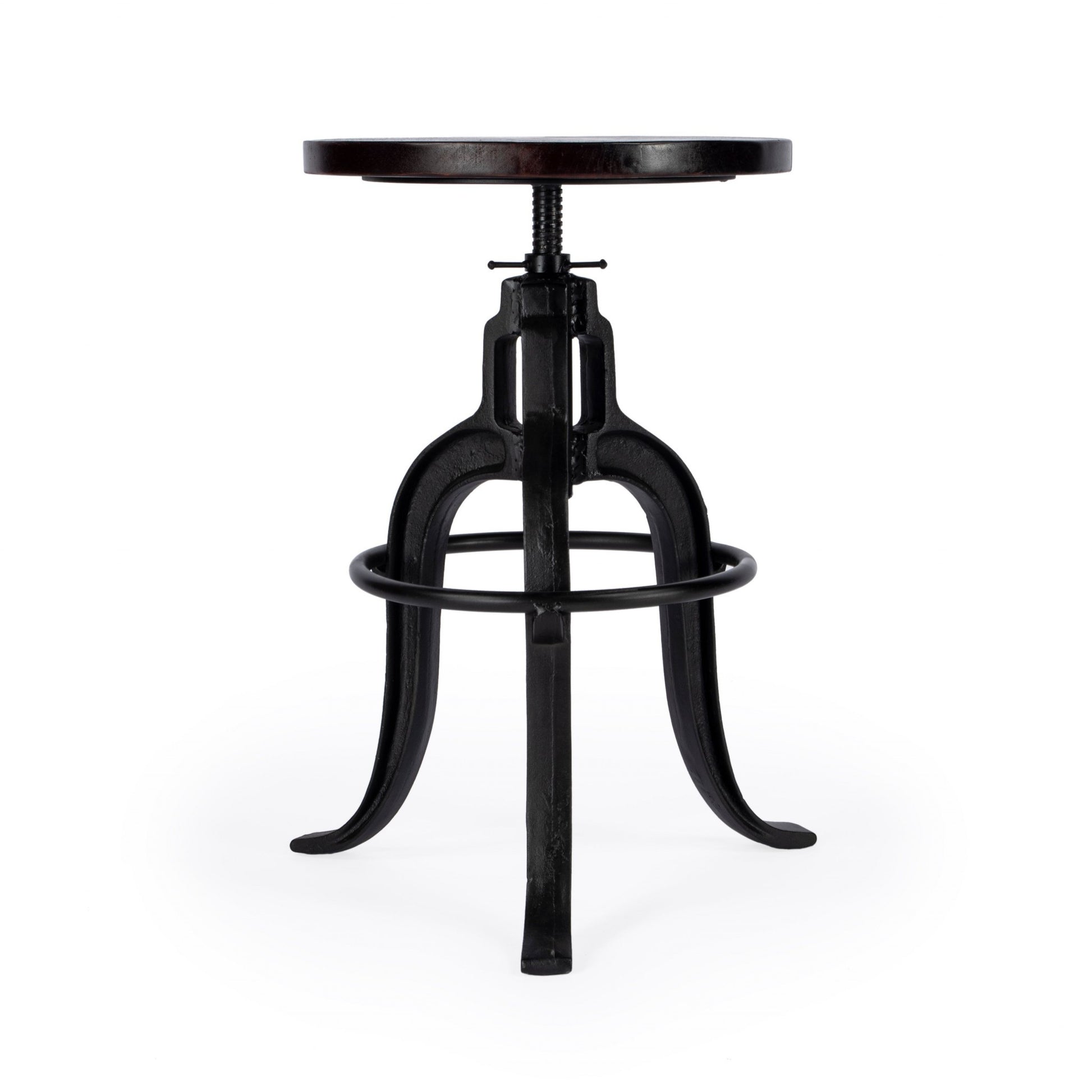 Iron Revolving Bar Stool By Homeroots | Bar Stools | Modishstore - 2