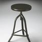 Black Iron Revolving Round Stool By Homeroots | Stools | Modishstore