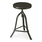 Black Iron Revolving Round Stool By Homeroots | Stools | Modishstore - 2