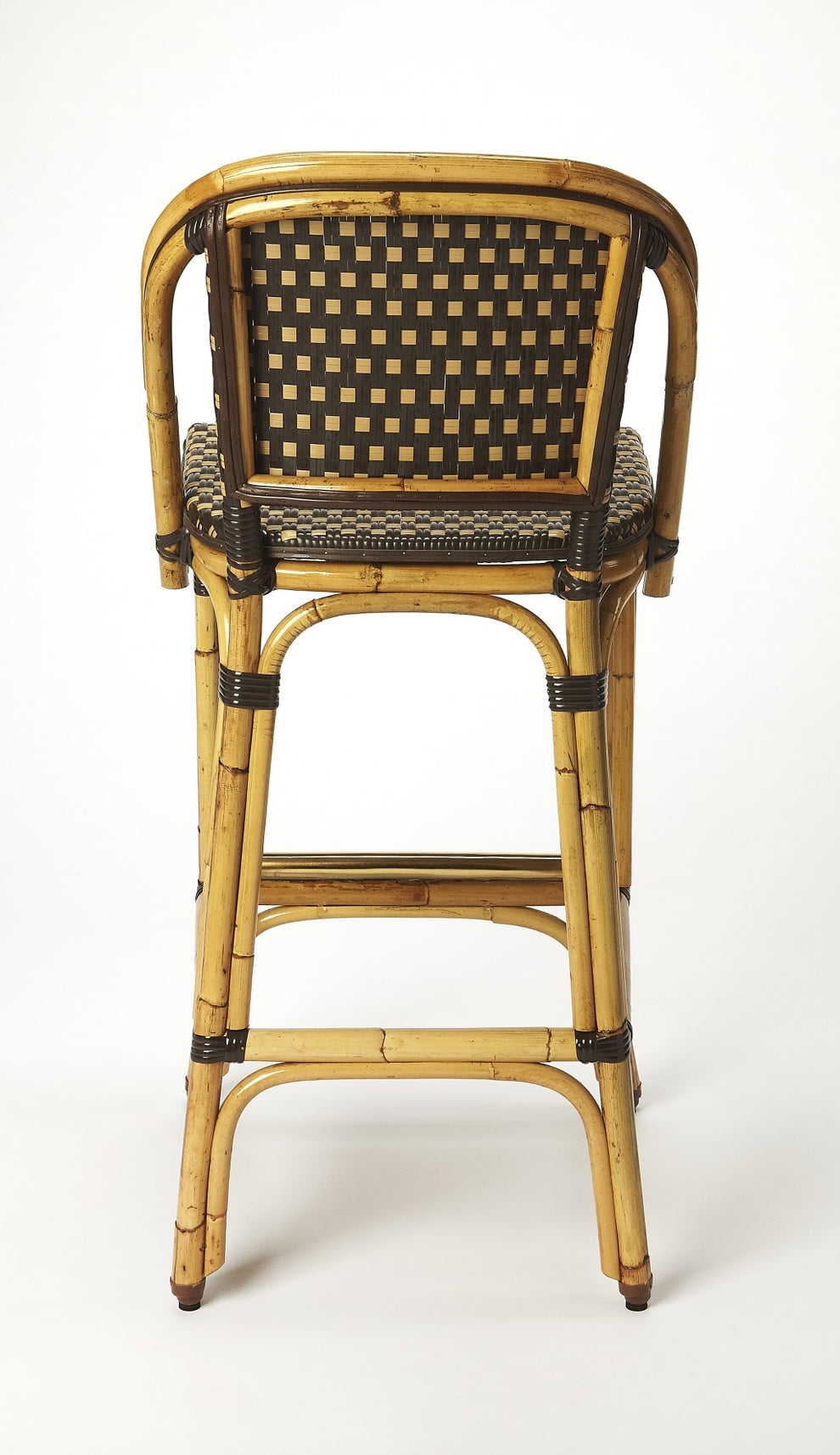 Brown And Beige Rattan Bar Stool By Homeroots | Bar Stools | Modishstore - 5