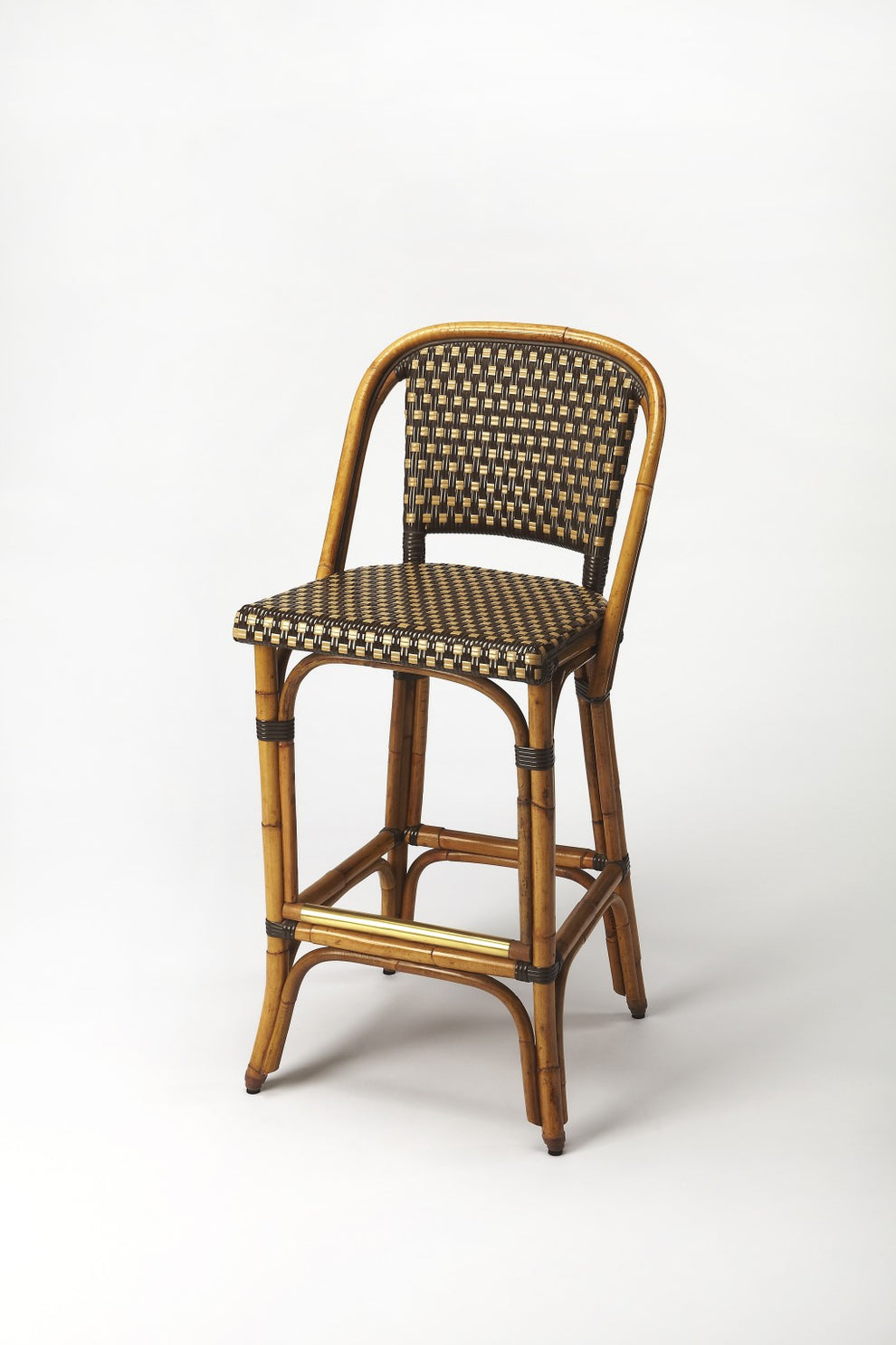 Brown And Beige Rattan Bar Stool By Homeroots | Bar Stools | Modishstore - 8