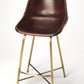 Loft Leather Bar Stool By Homeroots | Bar Stools | Modishstore